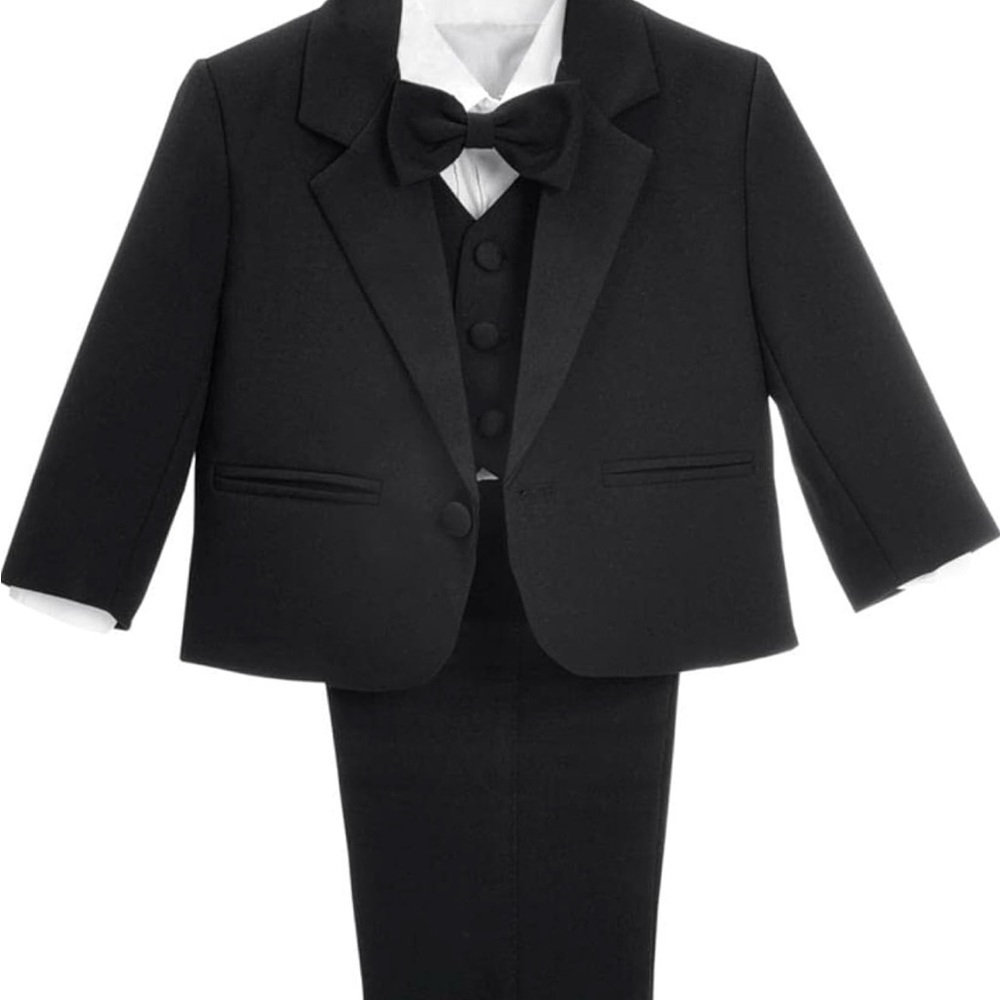 12 Months Classic Black Kids Tuxedo Set